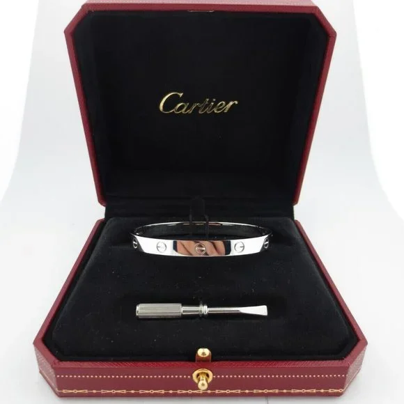 Cartier Love Bracelet Bangle in 18k White Gold NEW STYLE Screw System - Picture 5 of 6
